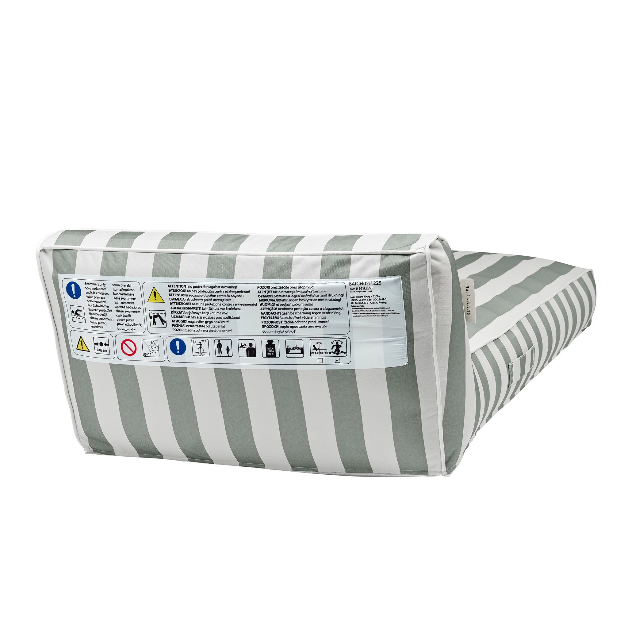 Luxe Lie-On Lounger - Seagrass Stripe