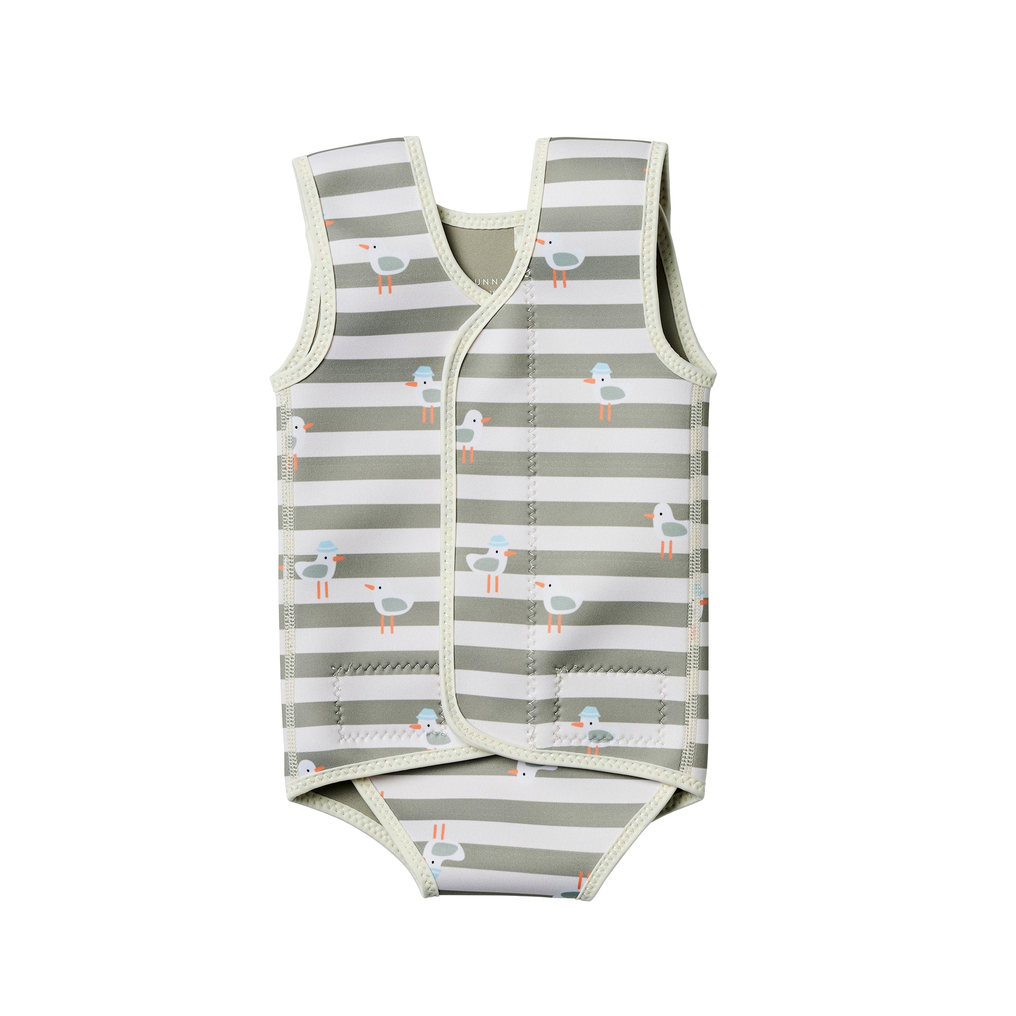 Baby Wetsuit - Sammy the Seagull Green Stripe