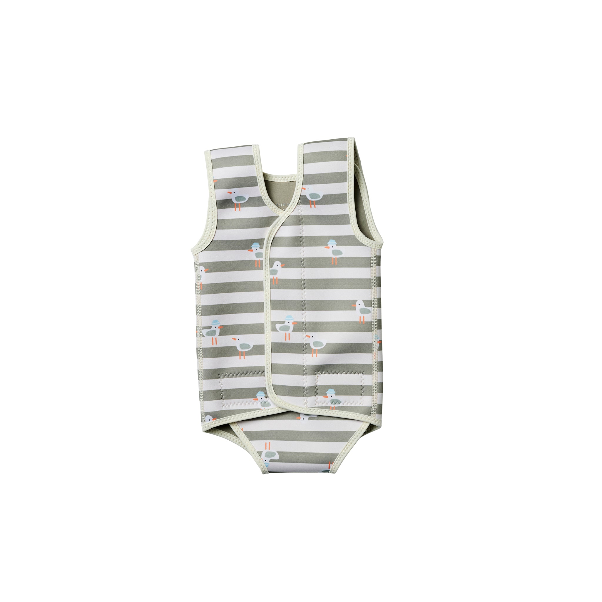 Baby Wetsuit - Sammy the Seagull Green Stripe