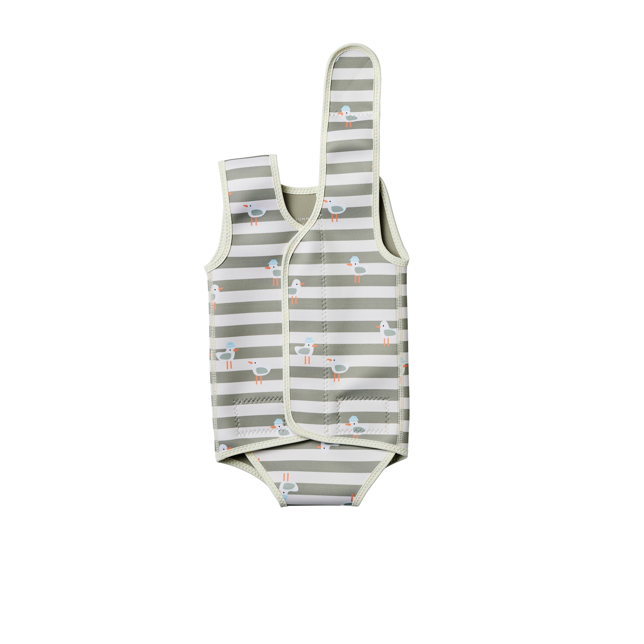 Baby Wetsuit - Sammy the Seagull Green Stripe