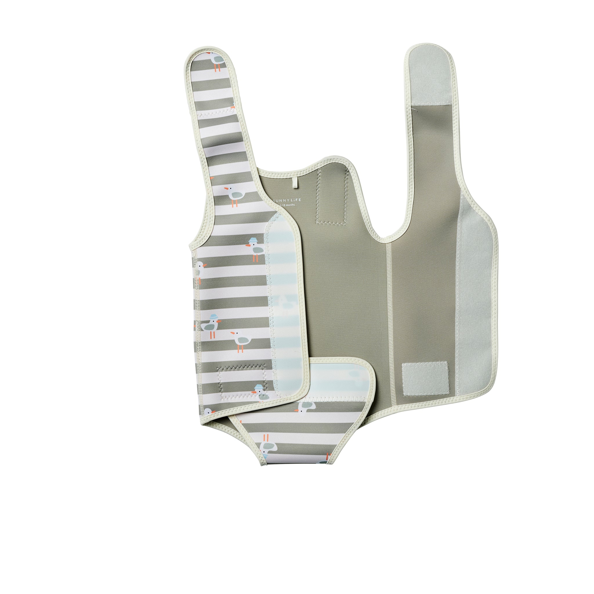 Baby Wetsuit - Sammy the Seagull Green Stripe