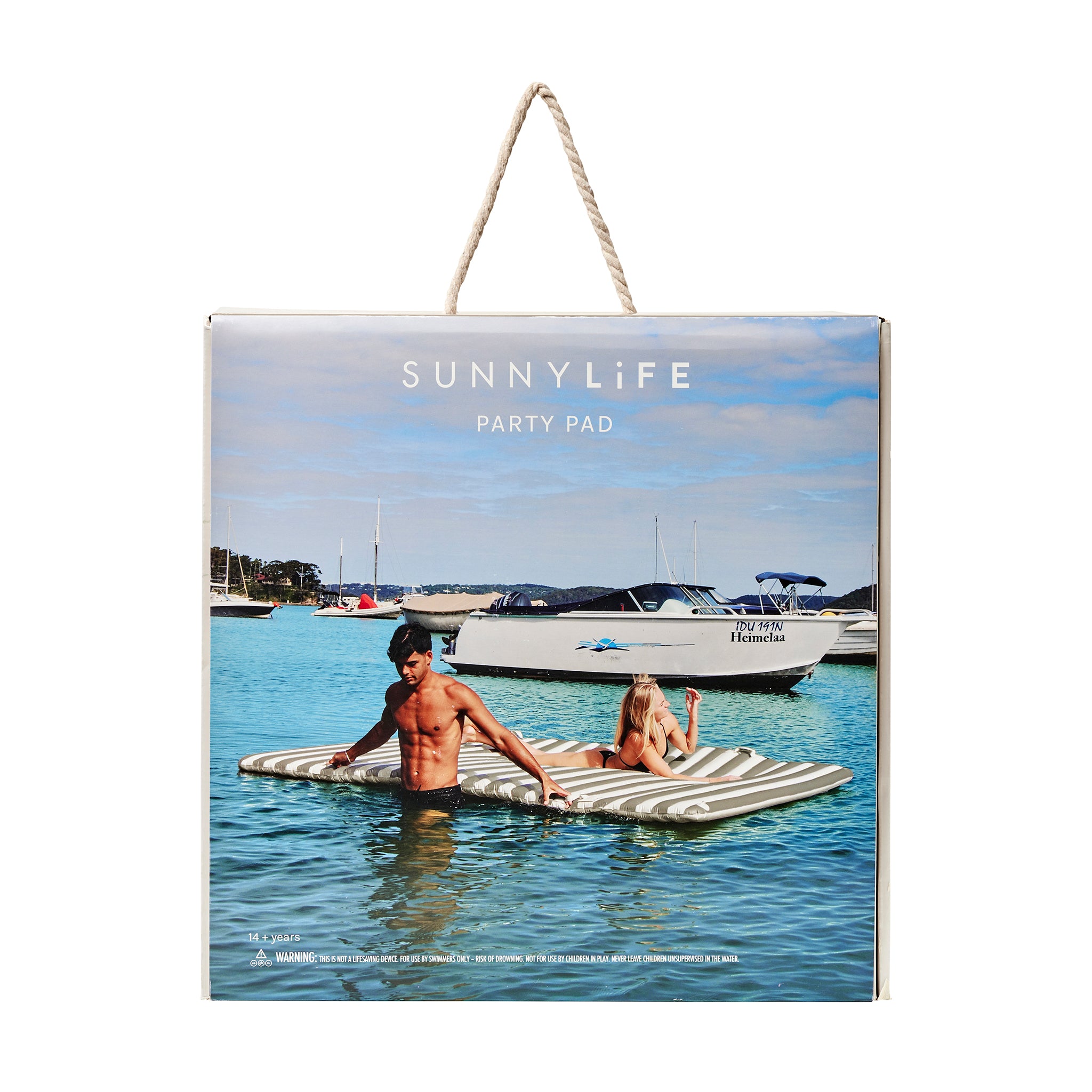 Party Pad Float - Seagrass Sage Stripe