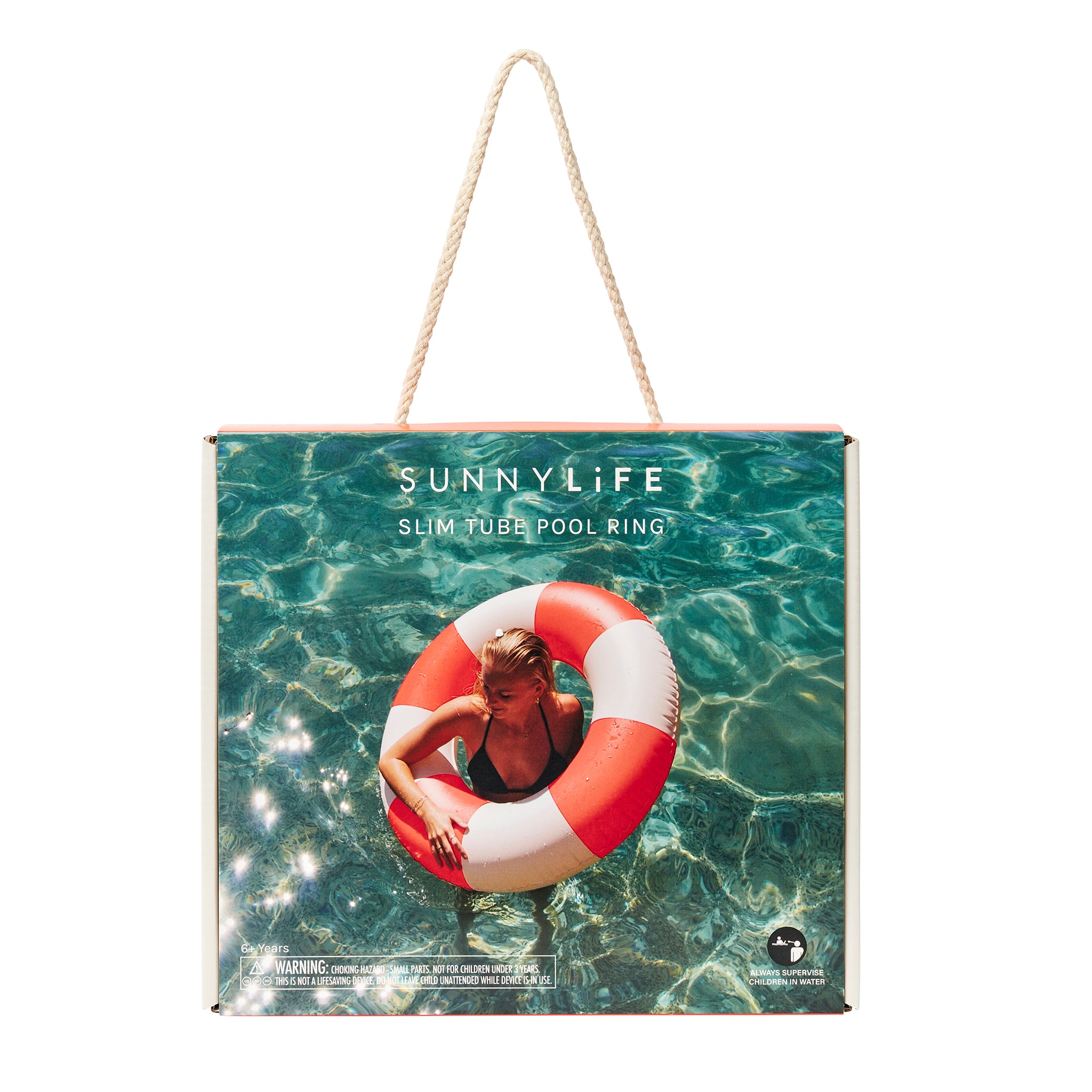 Slim Tube Pool Ring - Pool Party Tomato