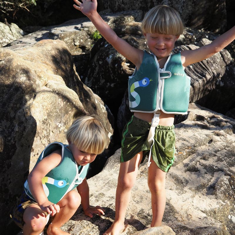 Kids Swim Vest 1-2 - Into the Jungle Green