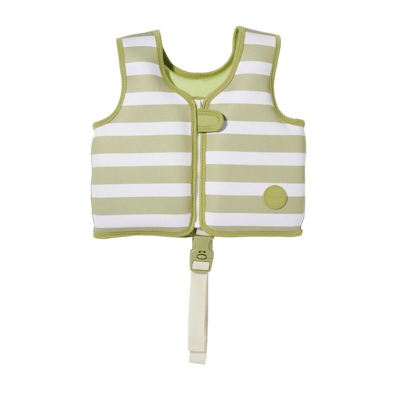 Kids Swim Vest 1-2 - Into the Wild Green Stripe