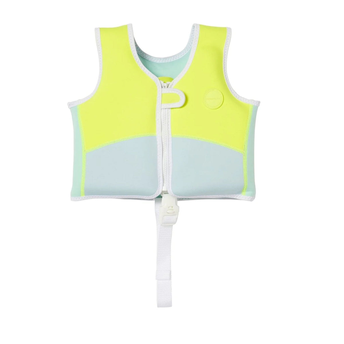 Kids Swim Vest 1-2 - Salty the Shark Neon Yellow