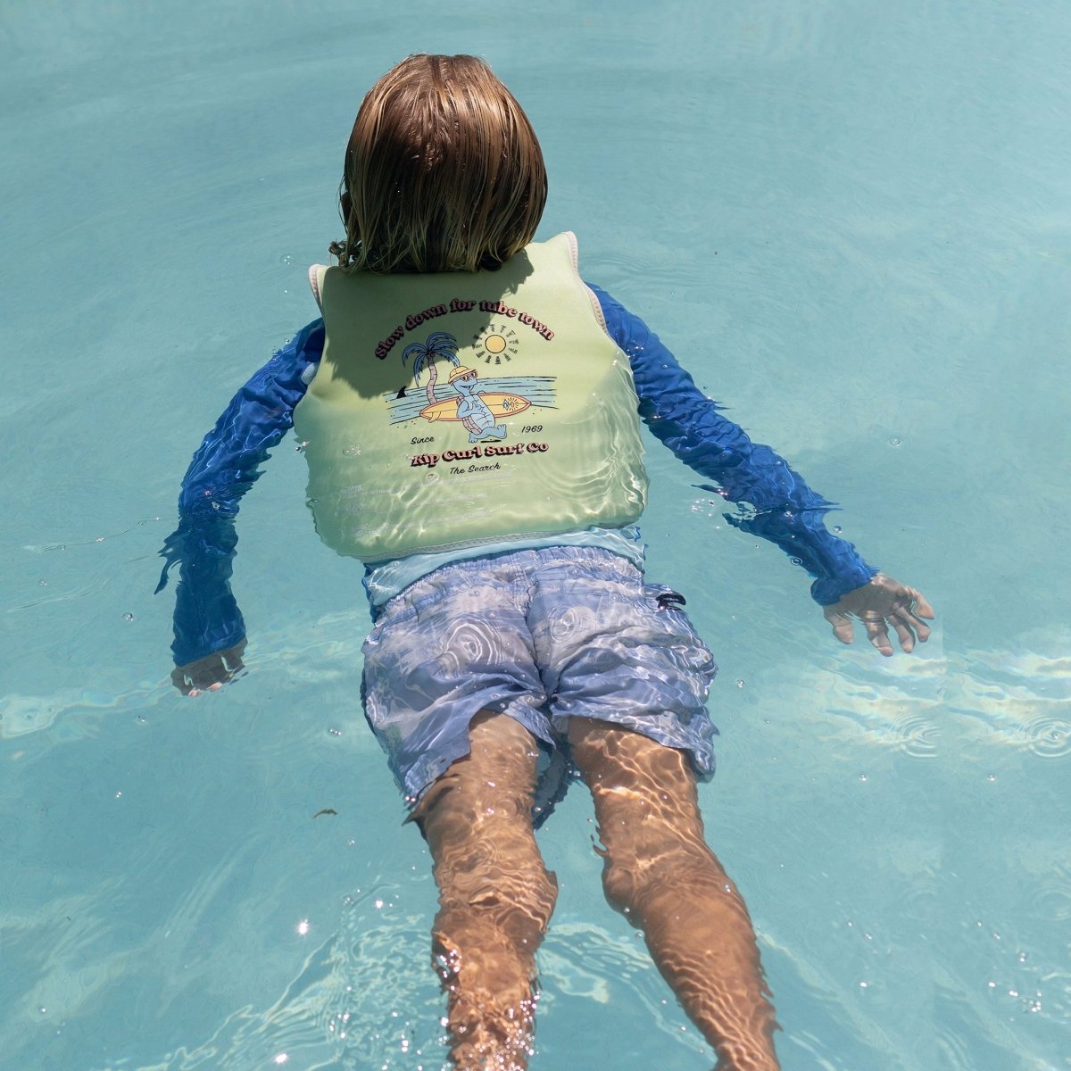 Gilet De Natation Cressi Little Turtle - Taille S 2-3 Ans, Jaune/azur, Double Poignée