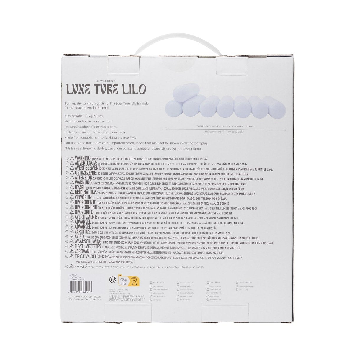 Luxe Tube Lilo - Le Weekend - SUNNYLiFE US