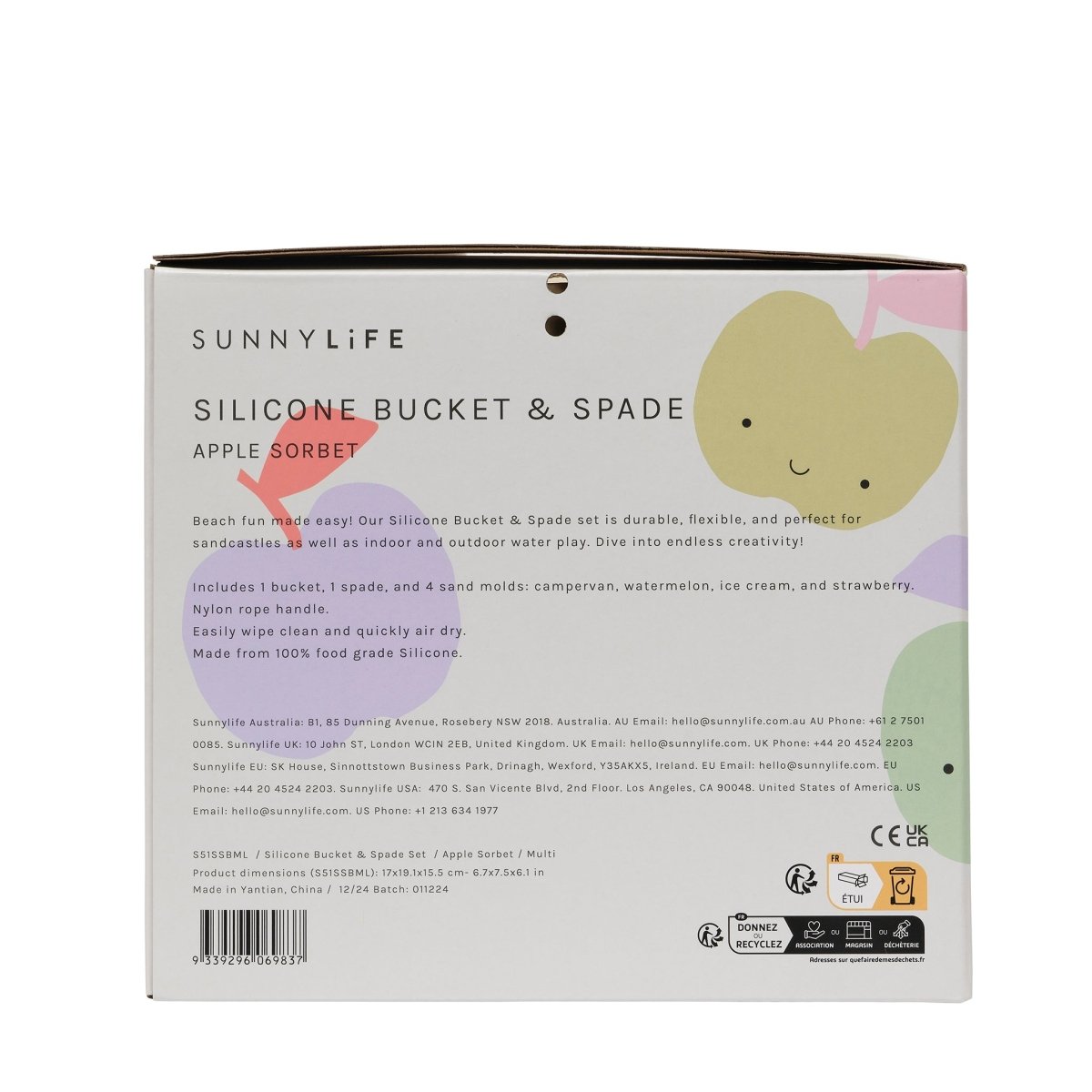 Silicone Bucket & Spade Set - Apple Sorbet - SUNNYLiFE US