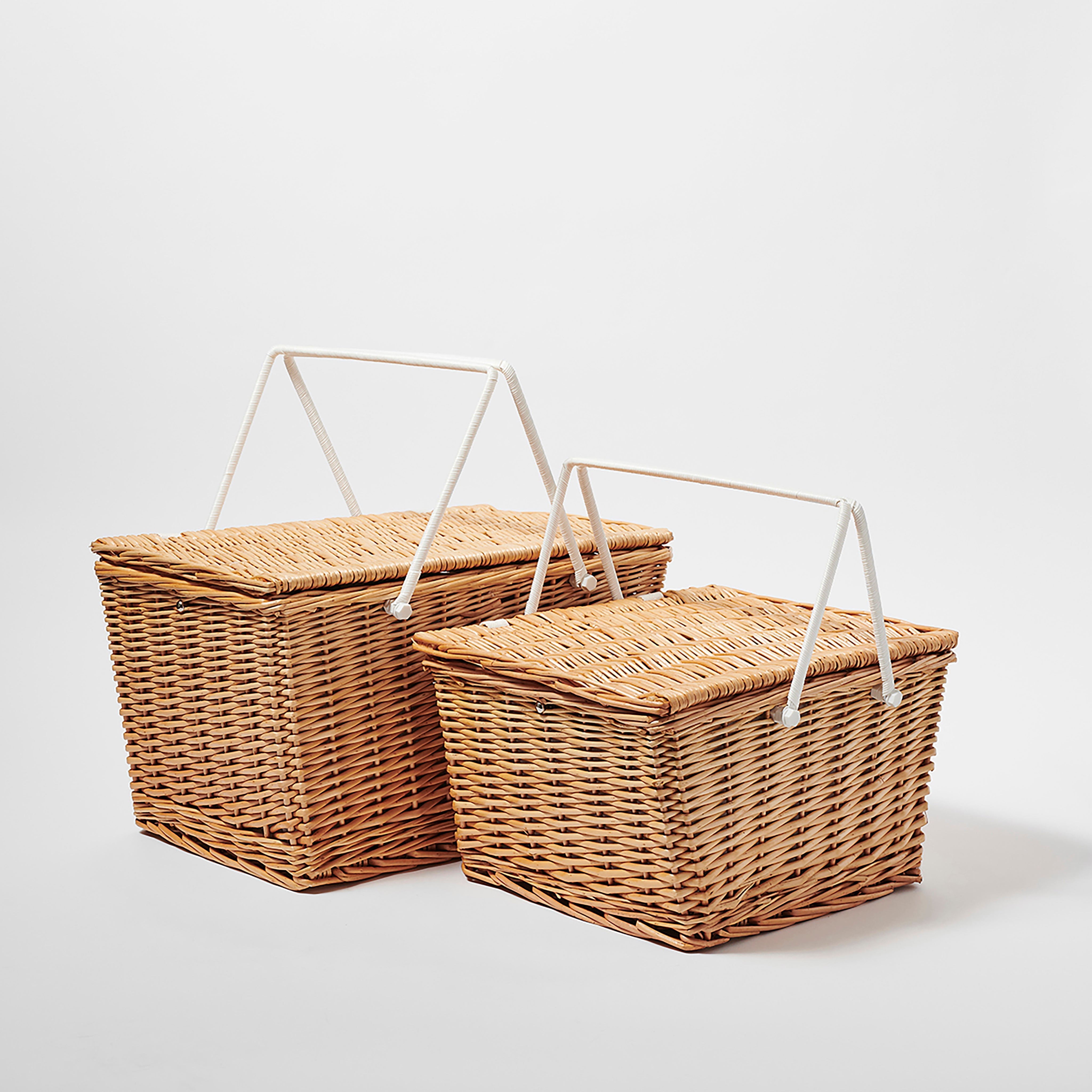 Large Picnic Cooler Basket | Natural