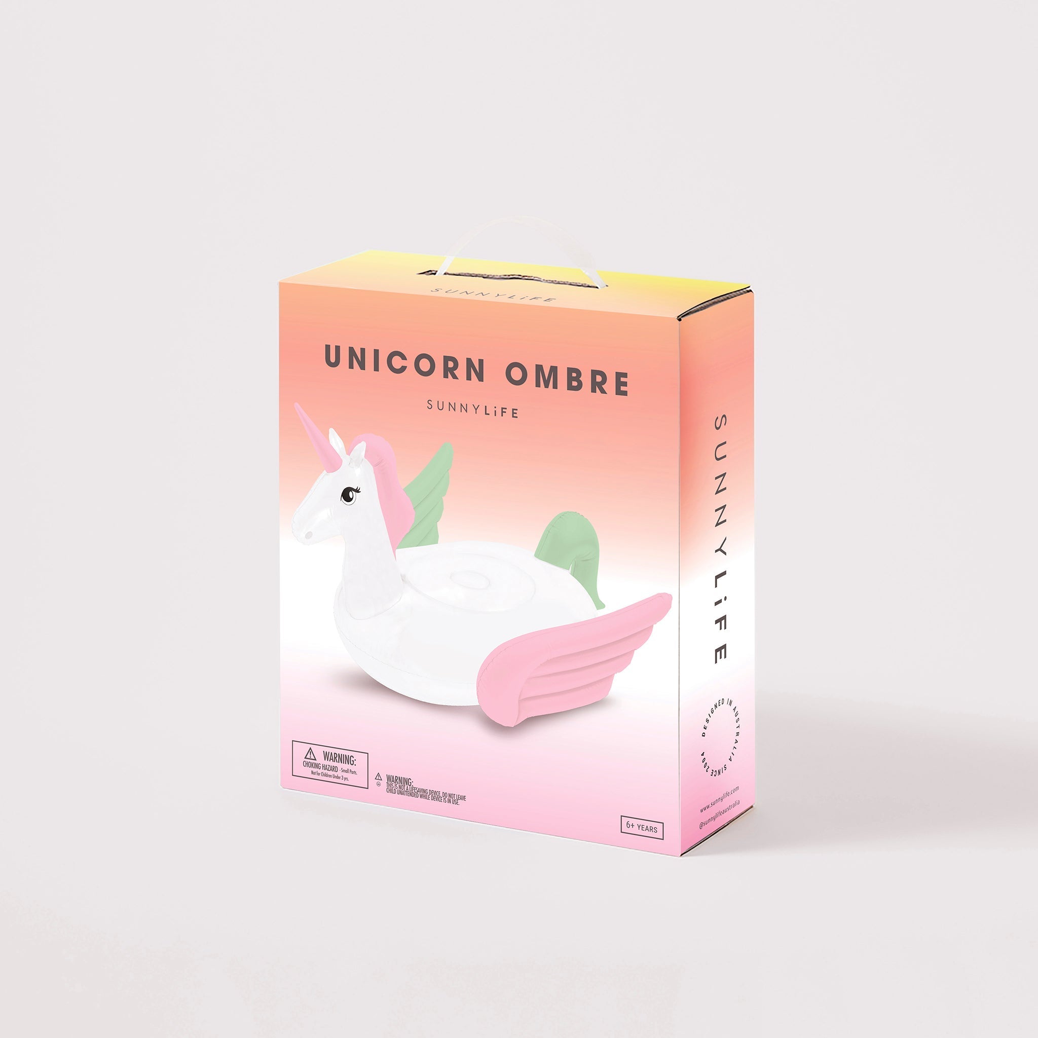 Luxe Ride-On Unicorn | Coral Ombre
