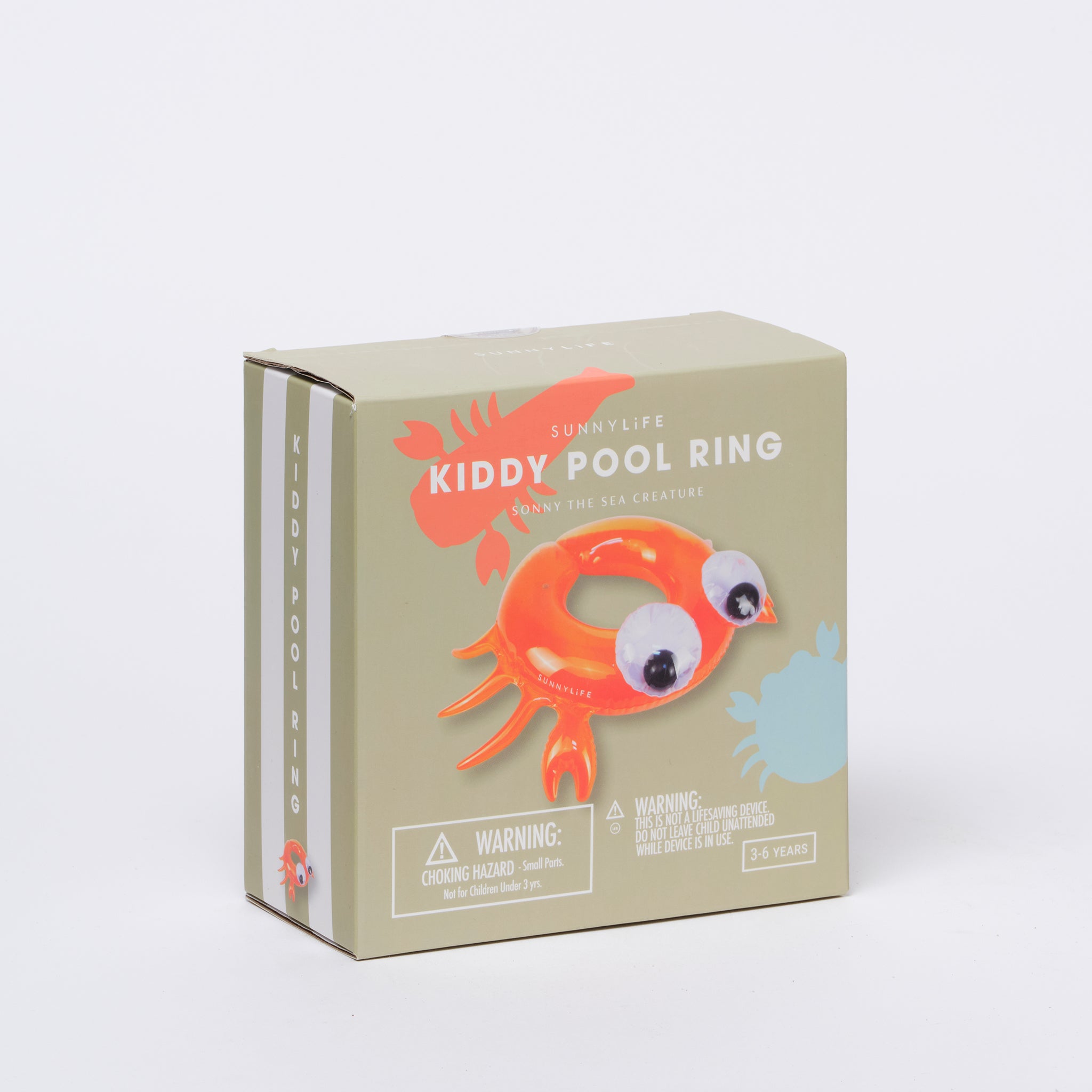 SUNNYLiFE | Kiddy Pool Ring | Sonny the Sea Creature Neon Orange
