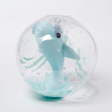 SUNNYLiFE | 3D Inflatable Beach Ball | Shark Tribe Khaki