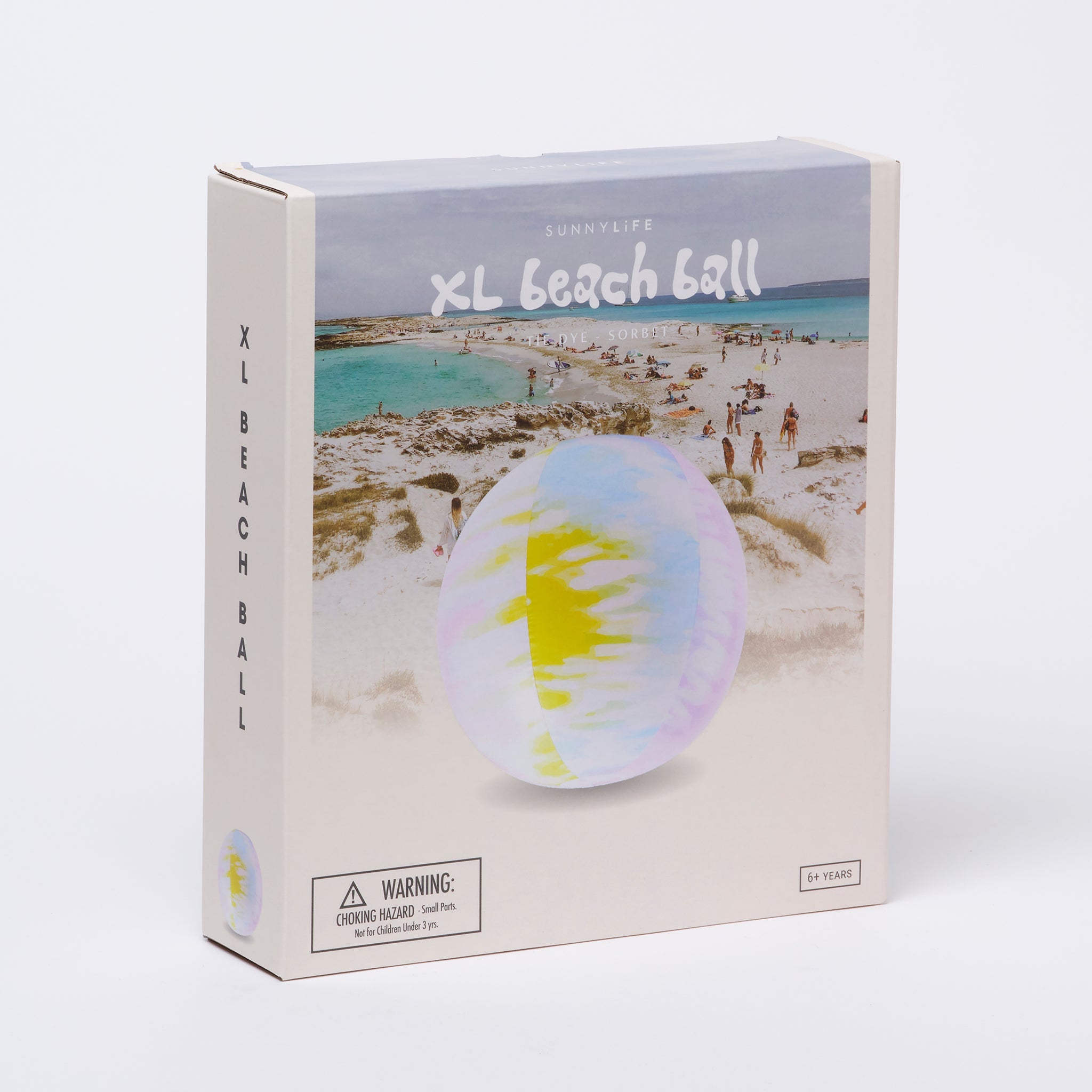 SUNNYLiFE | XL Inflatable Beach Ball | Tie Dye Sorbet