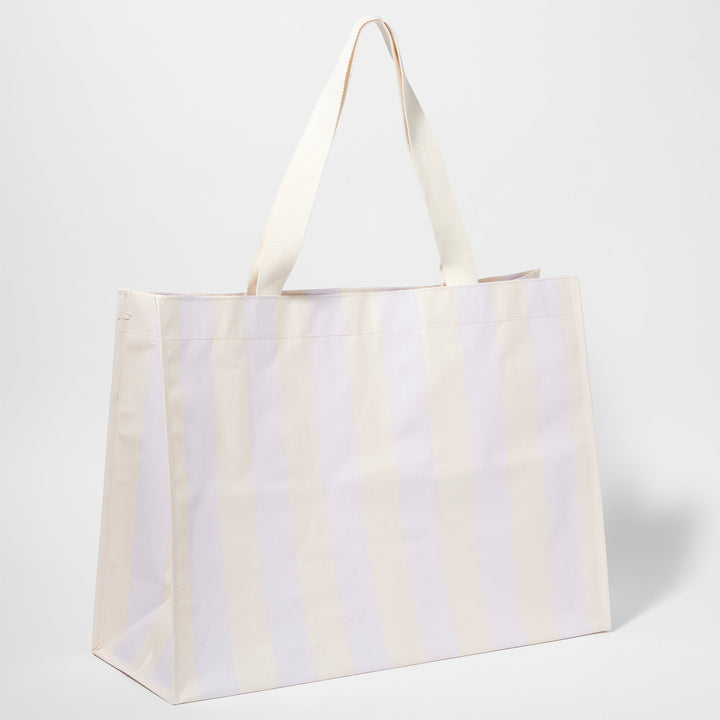 Carryall Beach Bag | Rio Sun Pastel Lilac Stripe