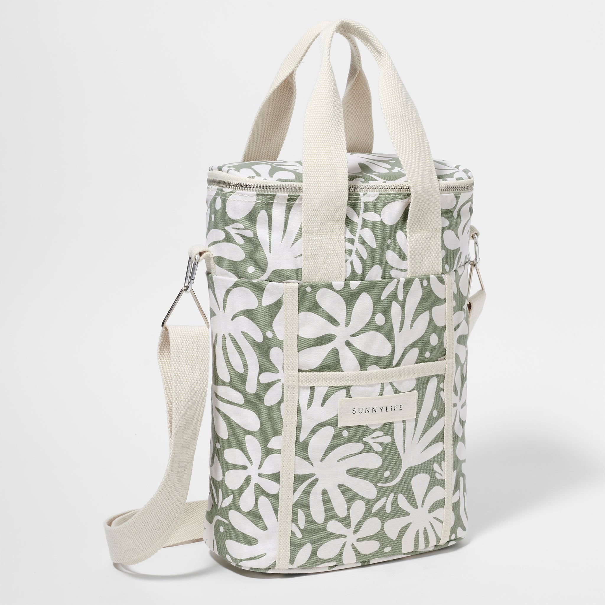 canvas drinks cooler bag the vacay green  